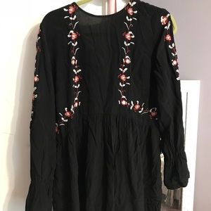Black floral dress from the loft!